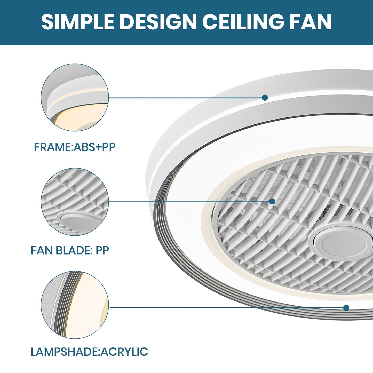 Bladeless Ceiling Fans with Lights
