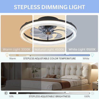 20" Ceiling Fans with Lights and Remote