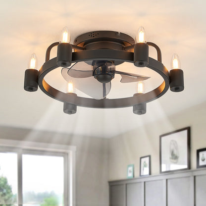 Industrial Rustic Vintage Ceiling Fan for Bedroom, Kitchen