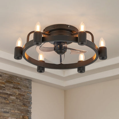 Industrial Rustic Vintage Ceiling Fan for Bedroom, Kitchen