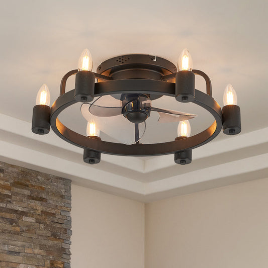 Industrial Rustic Vintage Ceiling Fan for Bedroom, Kitchen