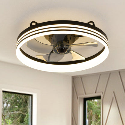 Black Smart Low Profile Ceiling Fan