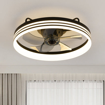 Black Smart Low Profile Ceiling Fan