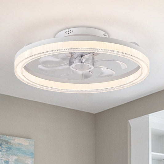 Fandelier Flush Mount Ceiling Fan 3 Color Changeable for Bedroom