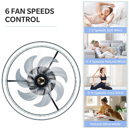 20" Ceiling Fans with Lights and Remote