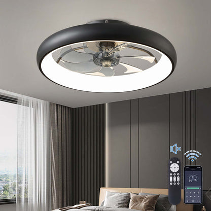 20" Flush Mount Ceiling Fan with Remote & APP Control