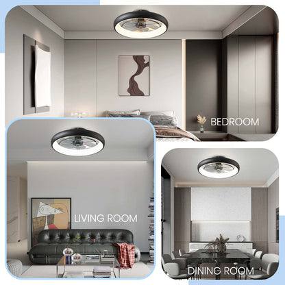 20" Flush Mount Ceiling Fan with Remote & APP Control